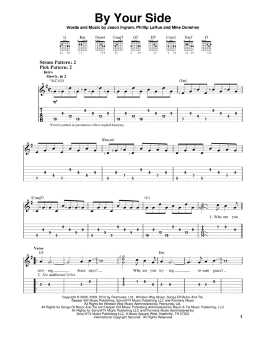 By Your Side By Your Side Acoustic Guitar scores gallery preview page 1