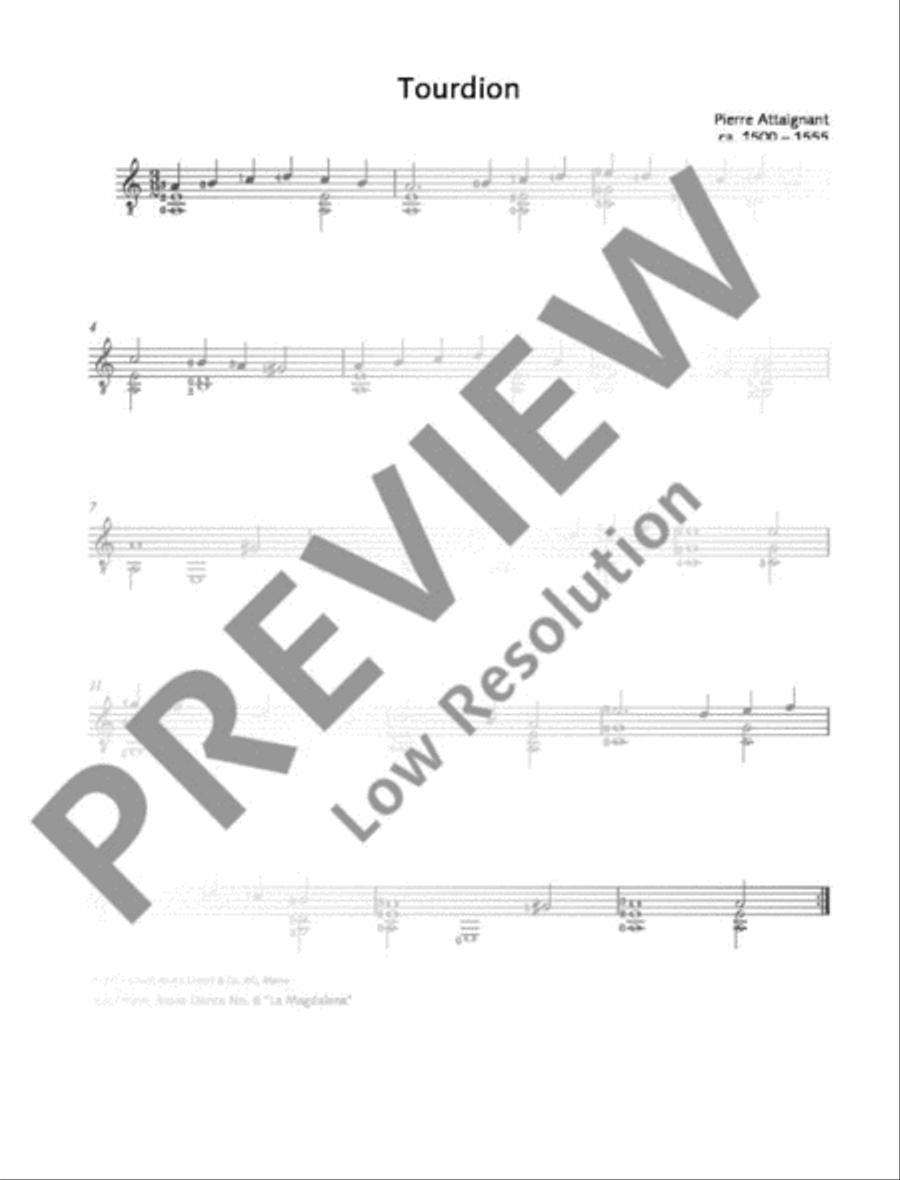 Tourdion Guitar scores gallery preview page 2
