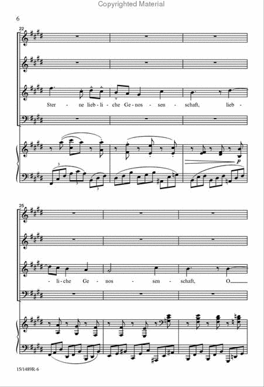 O Schöne Nacht 4-Part scores gallery preview page 5