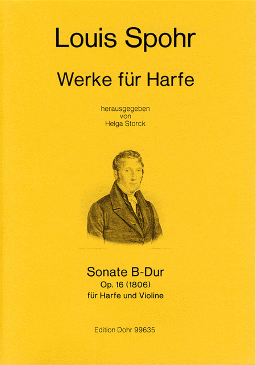 Sonate für Harfe und Violine B-Dur op. 16 (1808) (Originaltonart) Harp scores gallery preview page 1