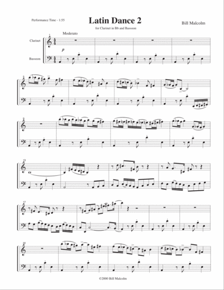 3 Latin Dances 3 Latin Dances Woodwind Duet scores gallery preview page 3