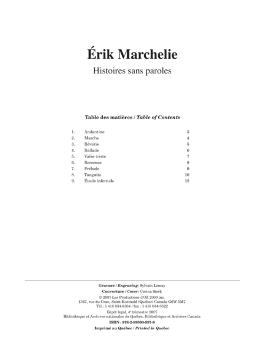 Histoires sans paroles Histoires sans paroles Classical Guitar scores gallery preview page 1
