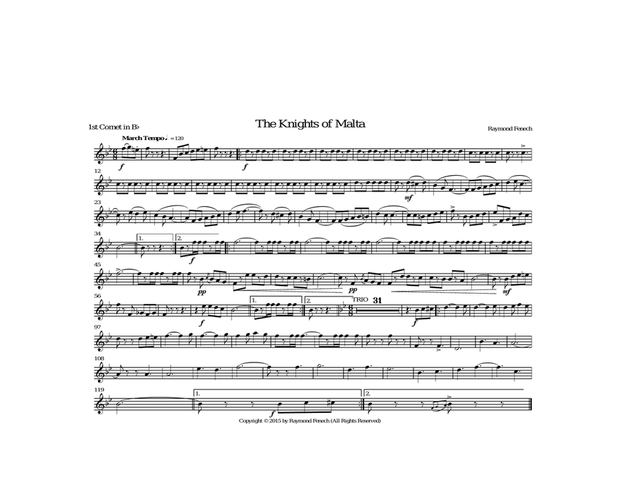 The Knights of Malta (Military March - Brass Band) Brass Band scores gallery preview page 4