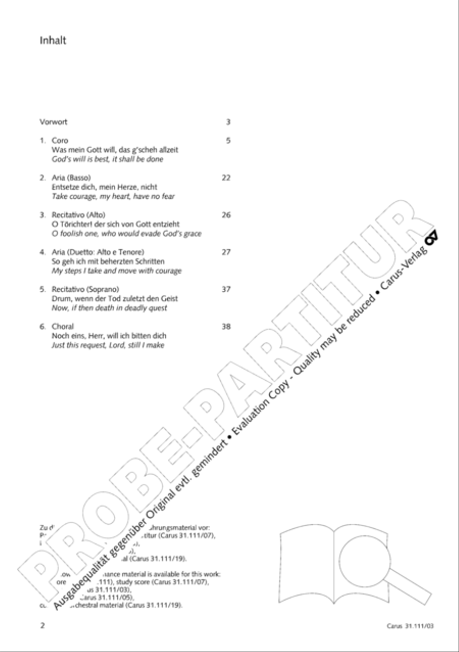 God's will is best, it shall be done (Was mein Gott will, das g'scheh allzeit) 4-Part scores gallery preview page 3