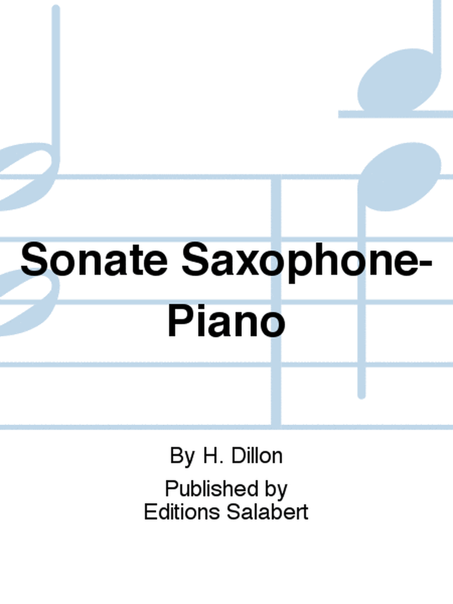 Sonate Saxophone-Piano