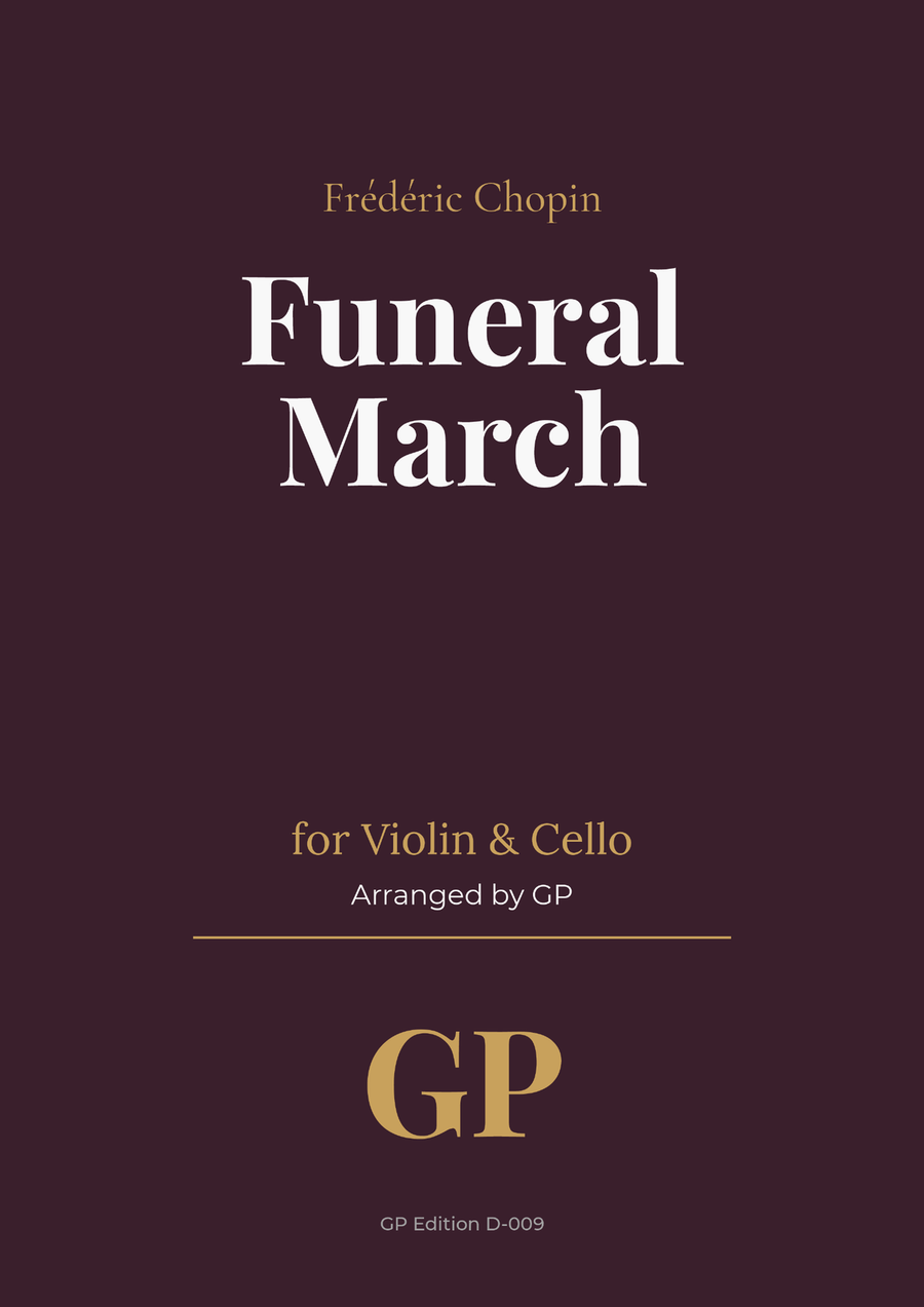 Funeral March – Frédéric Chopin | Violin & Cello Duo Sheet Music String Duet scores gallery preview page 1