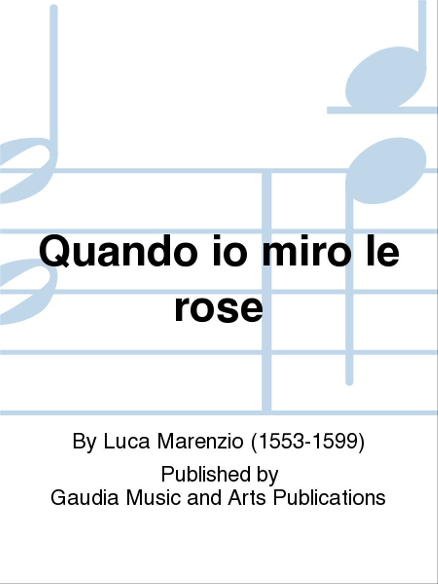 Quando io miro le rose SATTB scores gallery preview page 1