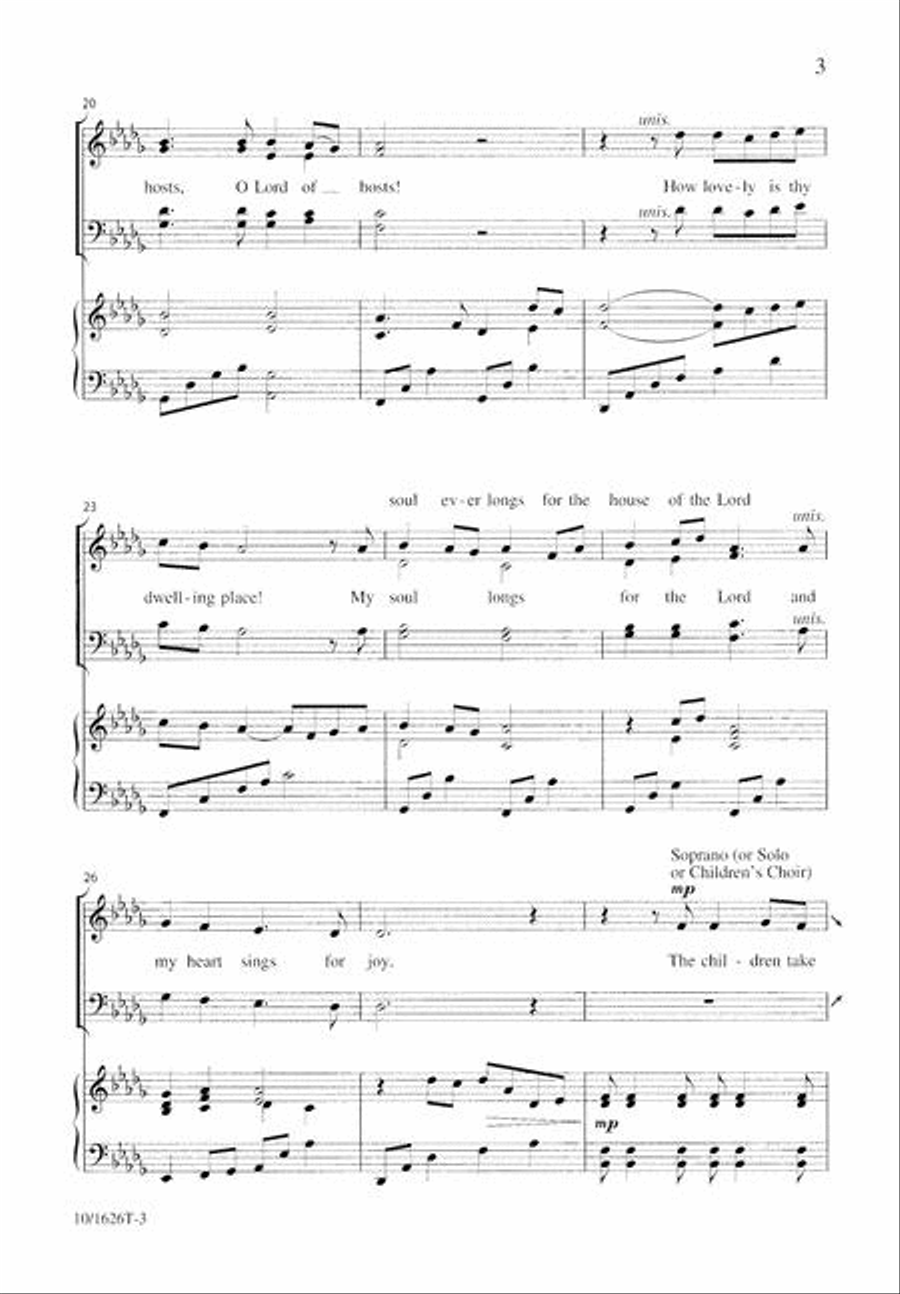 How Lovely Is Thy Dwelling Place 4-Part scores gallery preview page 3