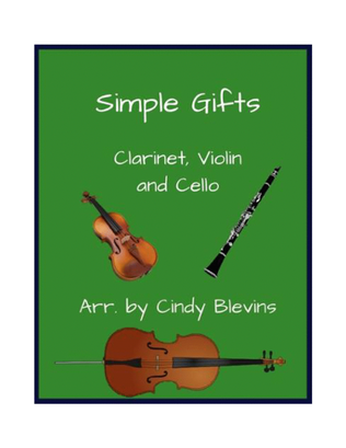 Book cover for Simple Gifts, Clarinet, Violin and Cello Trio