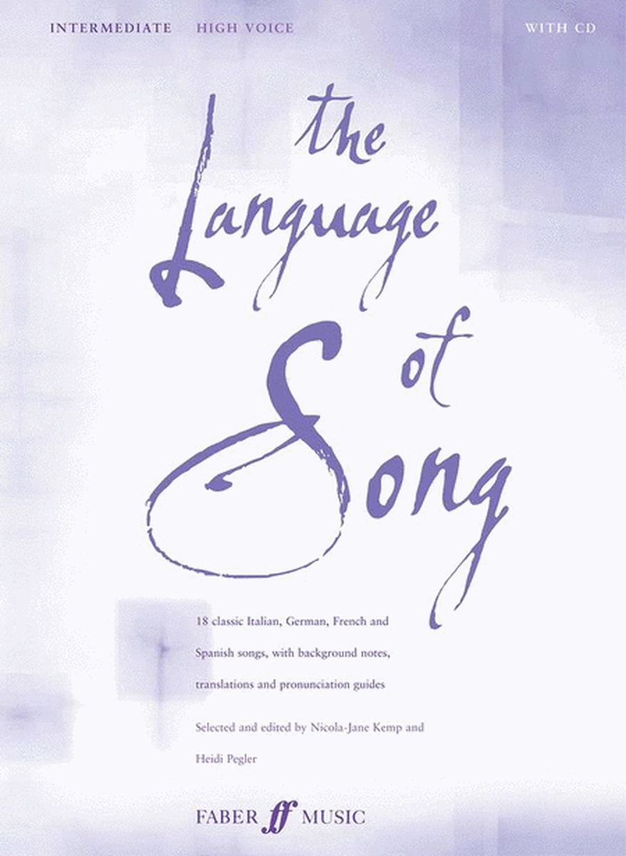 Language Of Song Intermediate High Voice Book/CD