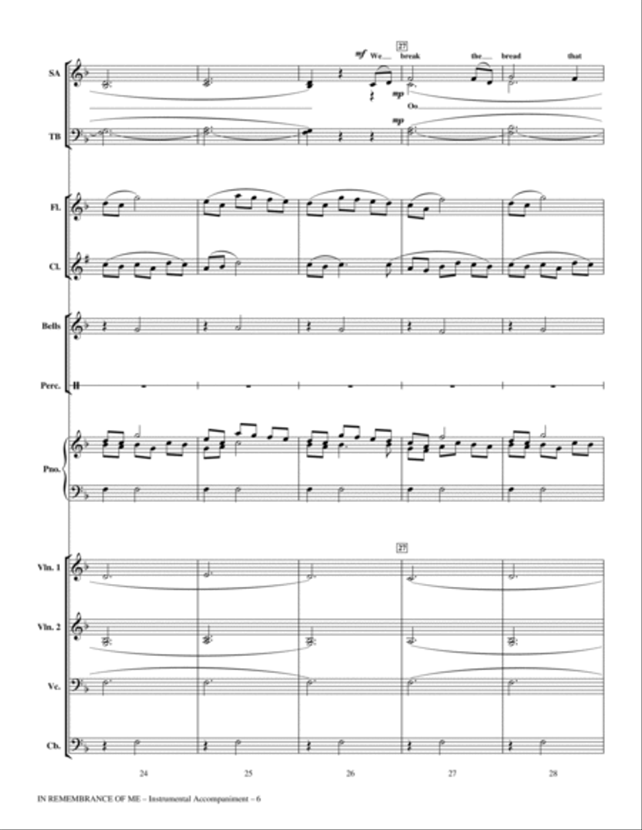 In Remembrance Of Me - Full Score Choir scores gallery preview page 6