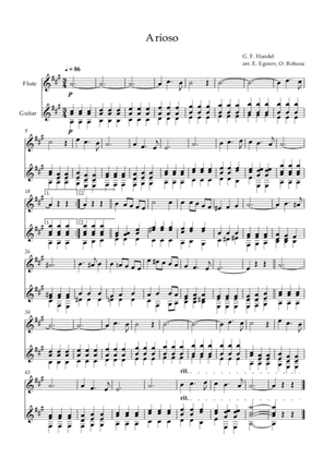 Arioso, George Frideric Handel, For Flute & Guitar