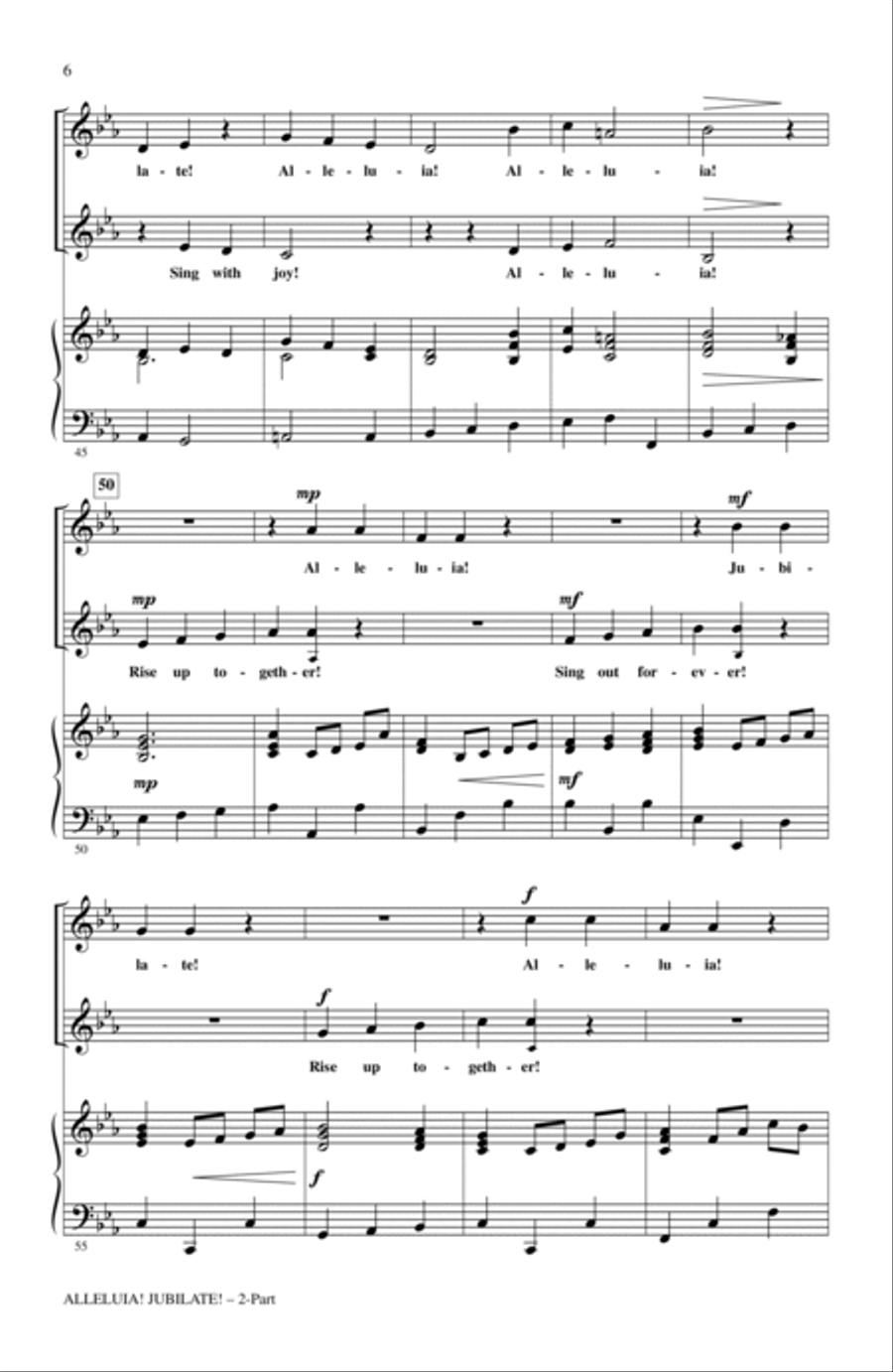 Alleluia! Jubilate! 2-Part scores gallery preview page 4