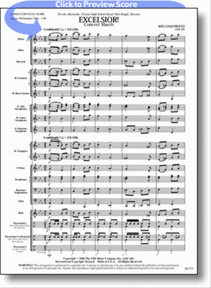 Excelsior! Concert Band scores gallery preview page 1