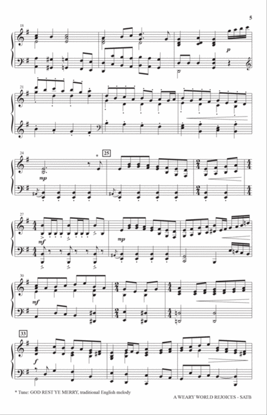 A Weary World Rejoices (A Chamber Cantata For Christmas) 4-Part scores gallery preview page 2