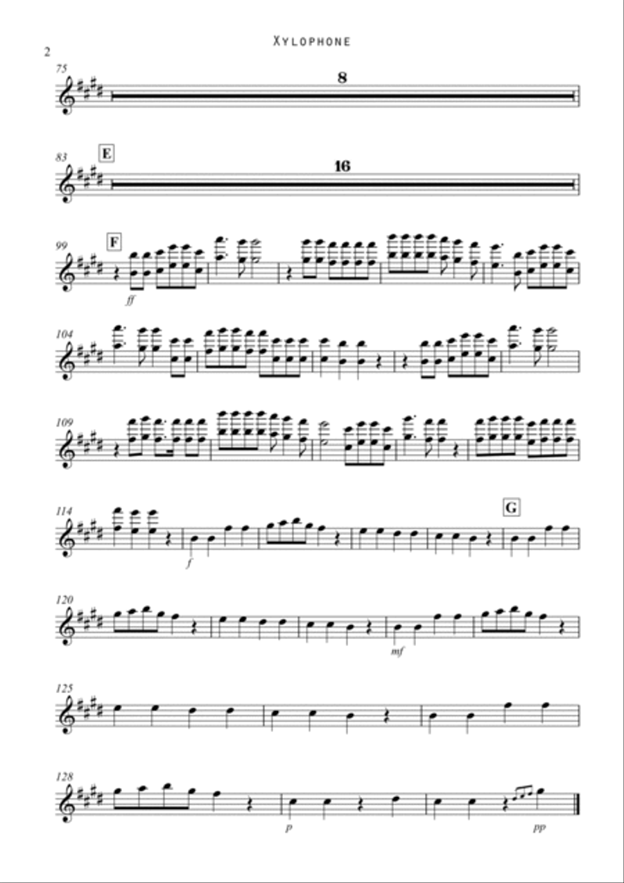Somebody That I Used To Know Percussion Ensemble scores gallery preview page 4