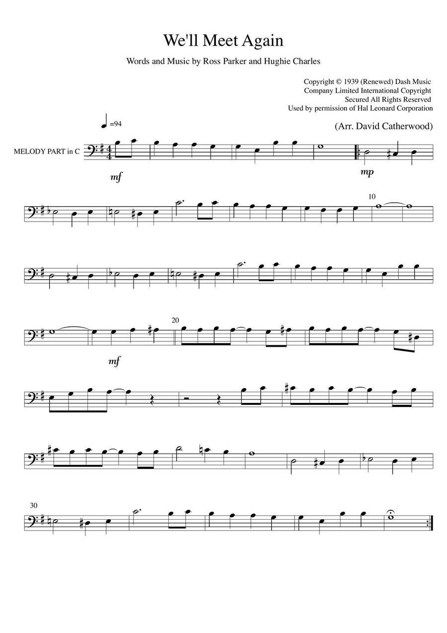 We'll Meet Again Small Ensemble scores gallery preview page 3