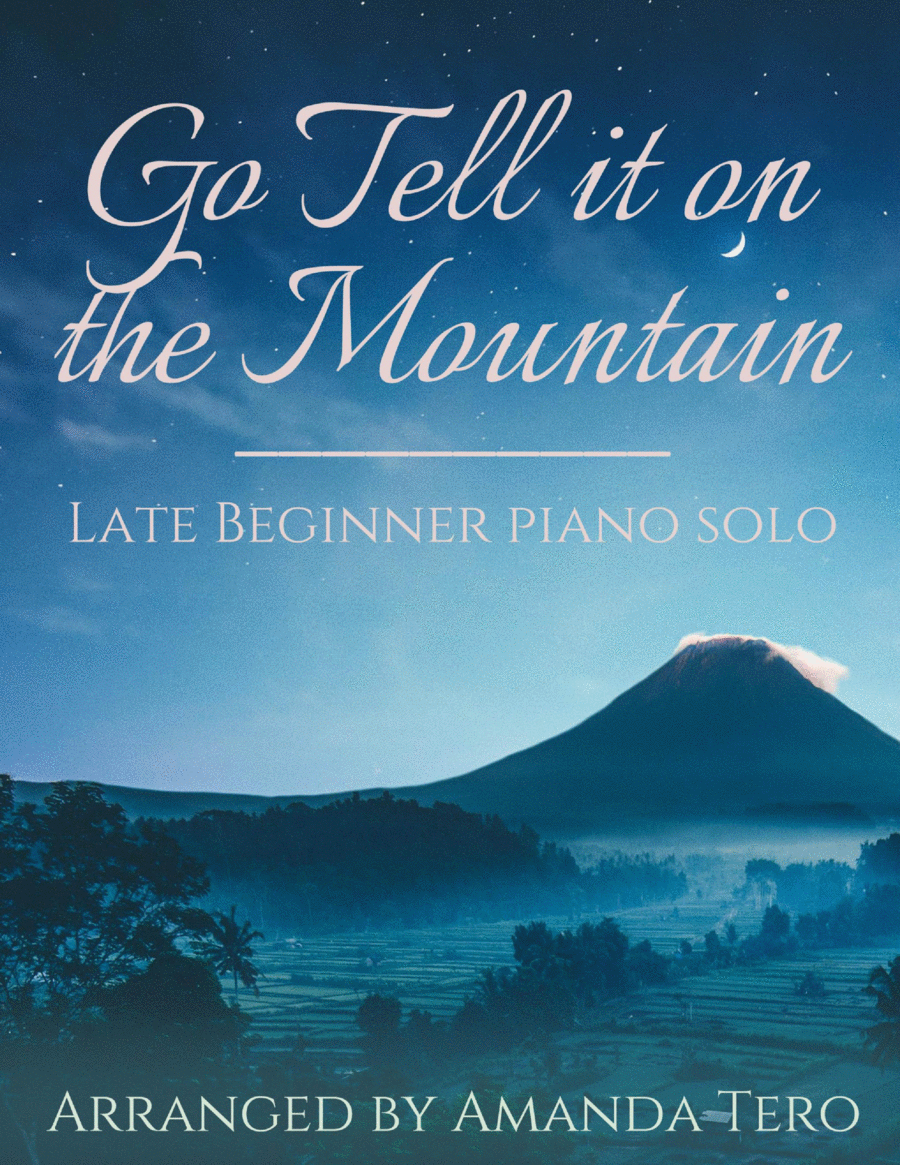 Go Tell It On The Mountain – Beginner/Elementary Christmas Piano Sheet Music Solo Easy Piano scores gallery preview page 1