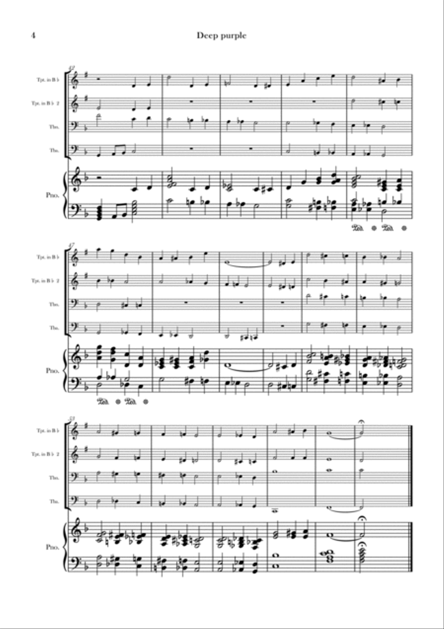 Deep Purple Brass Quartet scores gallery preview page 4