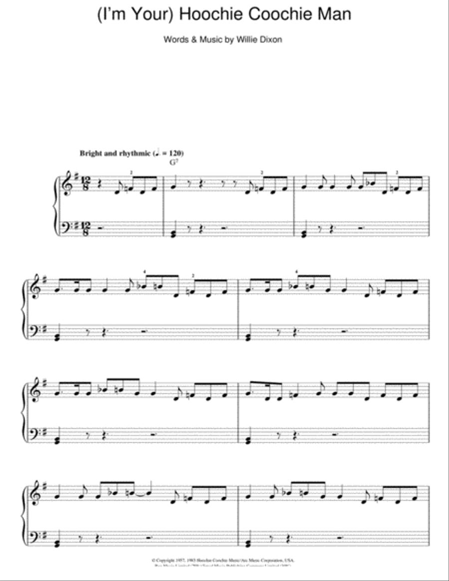(I'm Your) Hoochie Coochie Man Voice scores gallery preview page 1