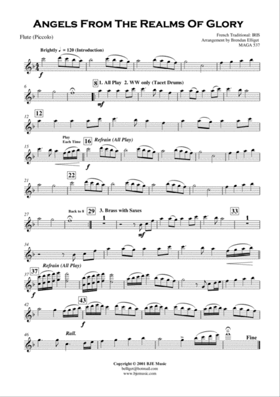 Angels from the Realms of Glory - Concert Band Concert Band scores gallery preview page 2
