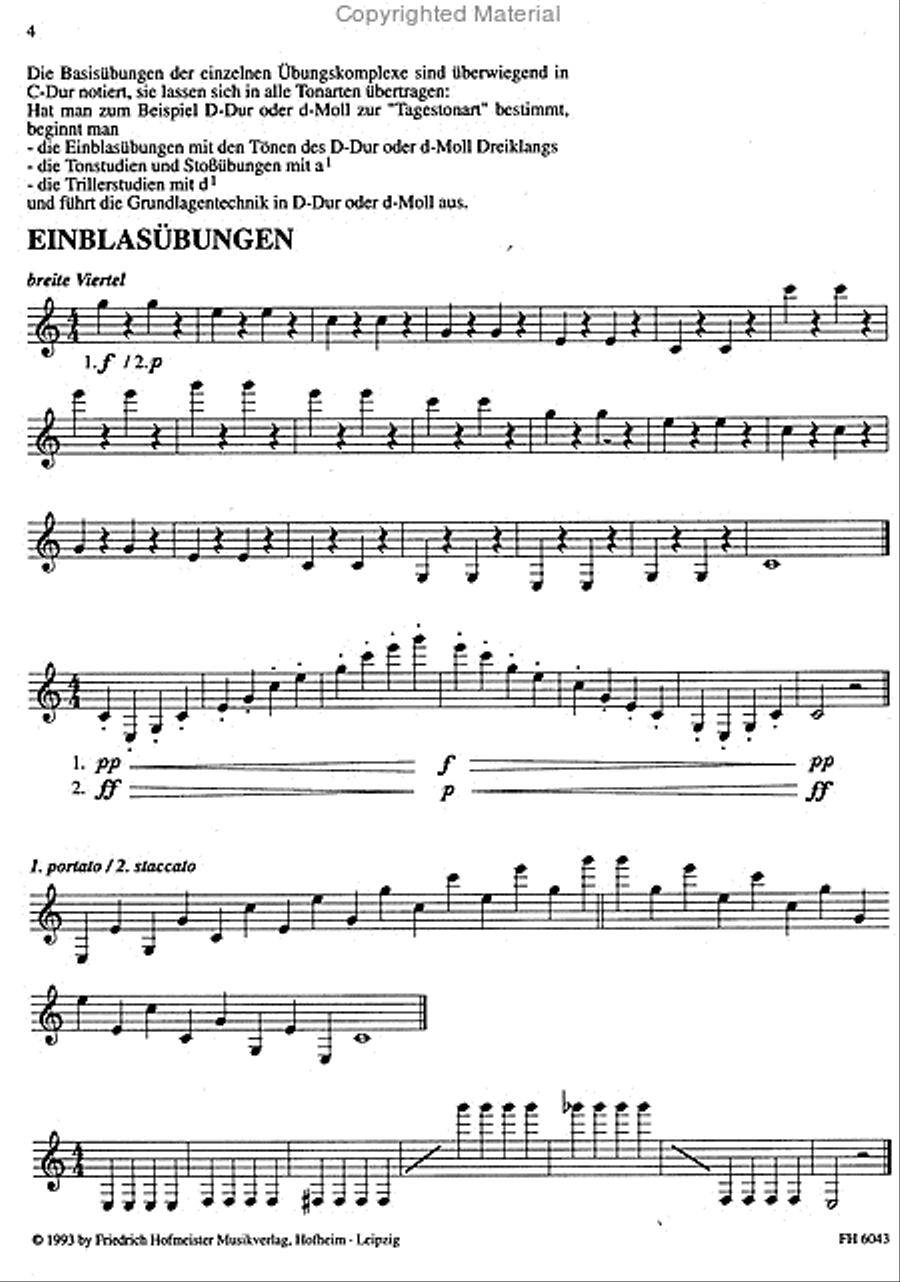 Klarinetten-Kompendium. Zum Einblasen und täglichen Üben Clarinet Solo scores gallery preview page 2
