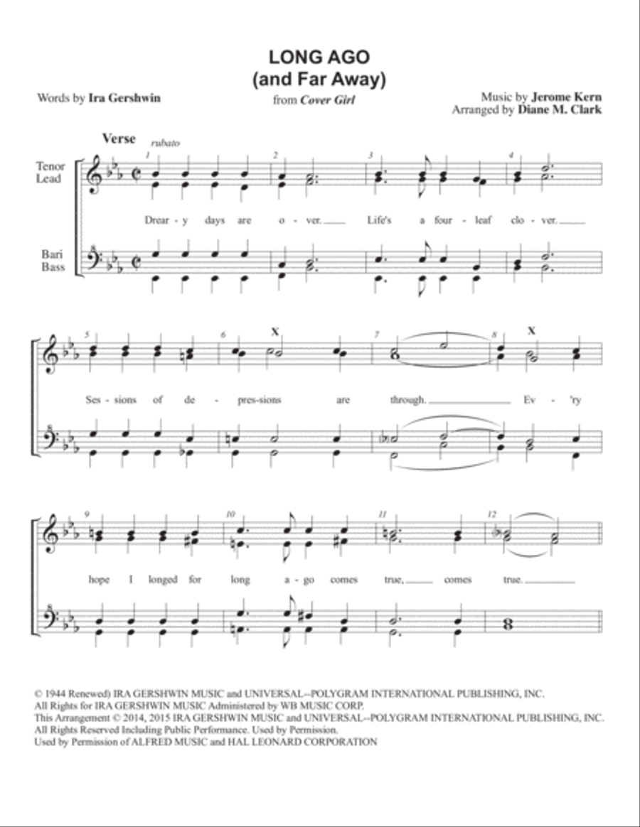 Long Ago (and Far Away) Small Ensemble scores gallery preview page 1