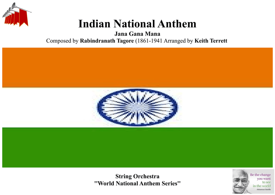 Indian National Anthem for String Orchestra (World National Anthem Series) String Orchestra scores gallery preview page 1