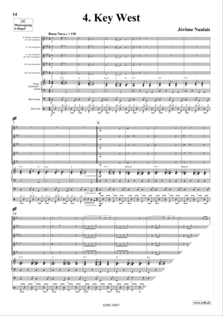 Play With Your Band Volume 3 Saxophone Quintet scores gallery preview page 7