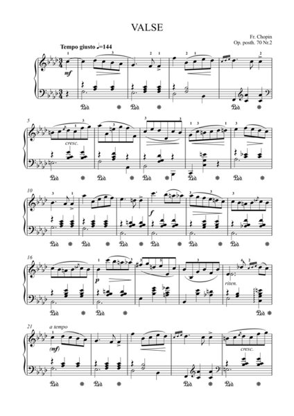 Chopin Waltz Op. 70 No. 2 in F minor 