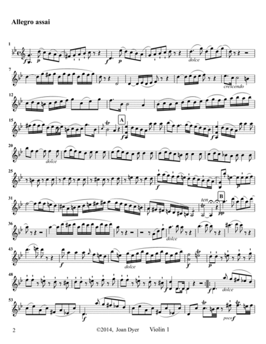 String Quartet in g minor, G.194, first violin