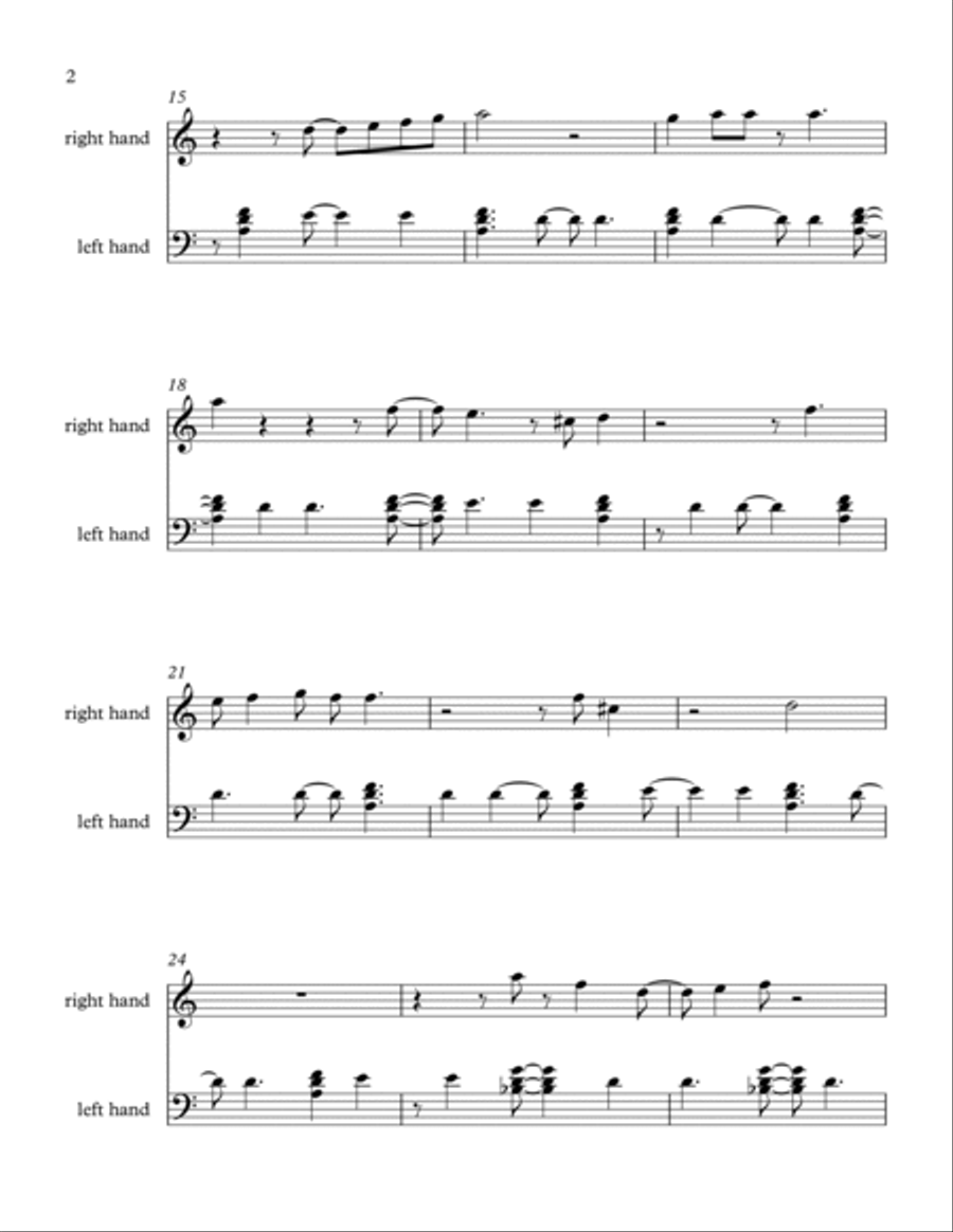 Blue Rose Piano Solo scores gallery preview page 2