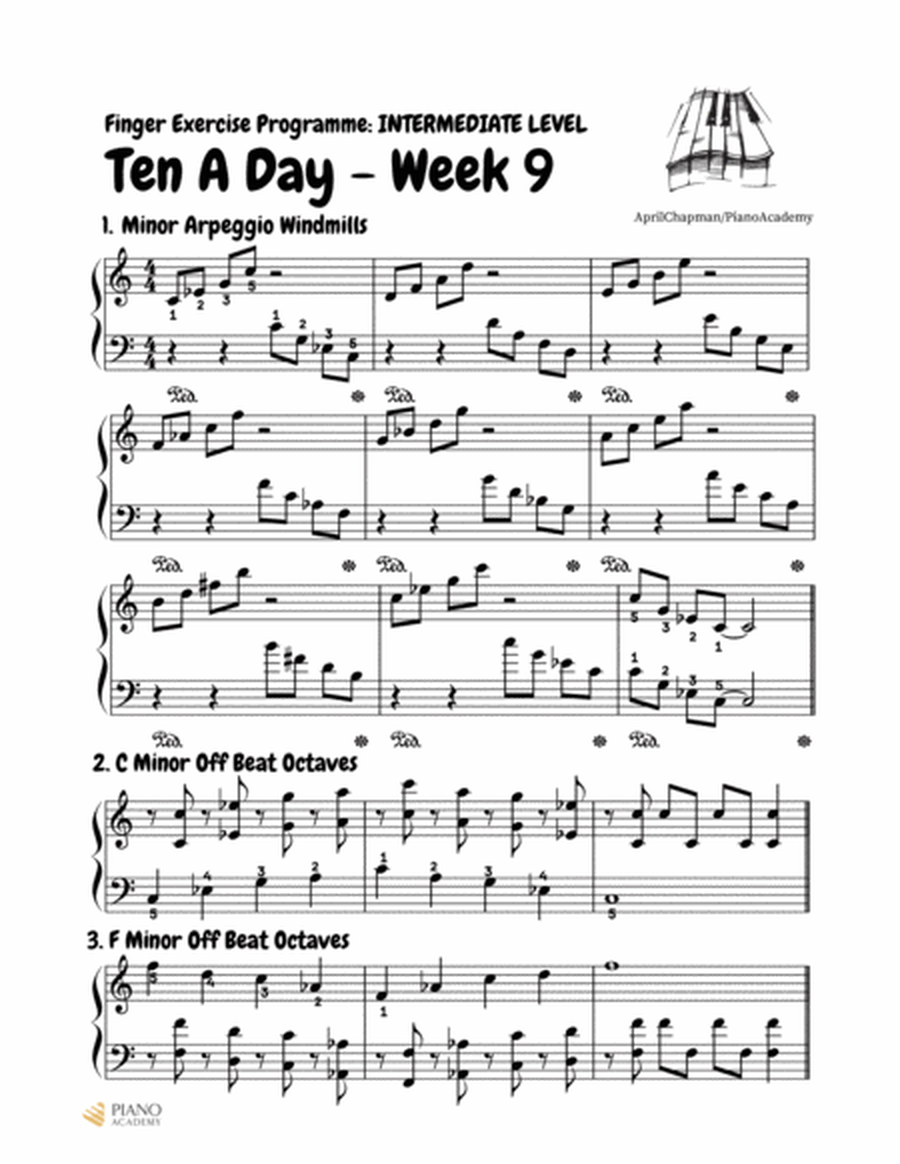 Finger Exercises "Ten A Day" - Week 9