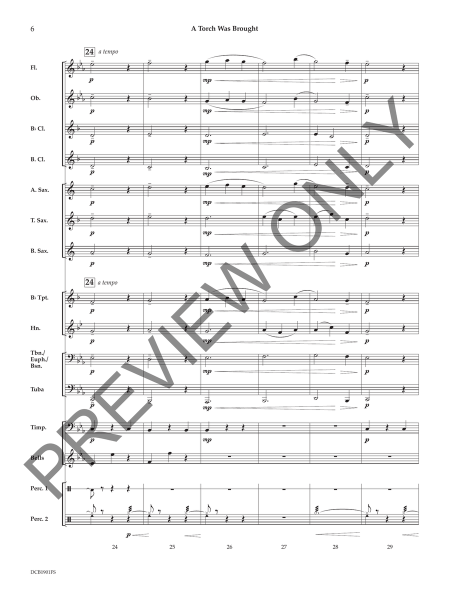 A Torch Was Brought Concert Band scores gallery preview page 7