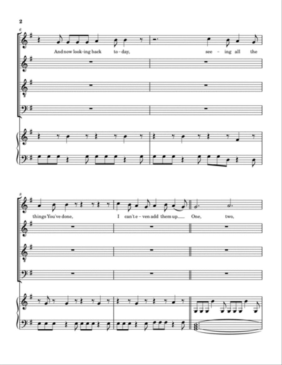 Counting My Blessings 4-Part scores gallery preview page 3