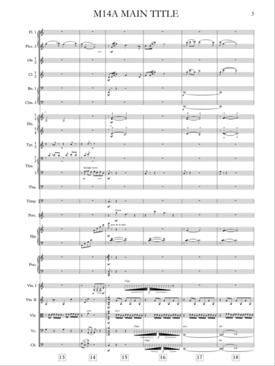 Young Sherlock Holmes Main Theme - Score Only Full Orchestra scores gallery preview page 5