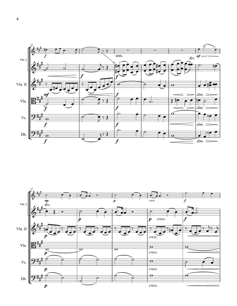 Panis Angelicus, Cesar Franck for String Orchestra String Quartet scores gallery preview page 4