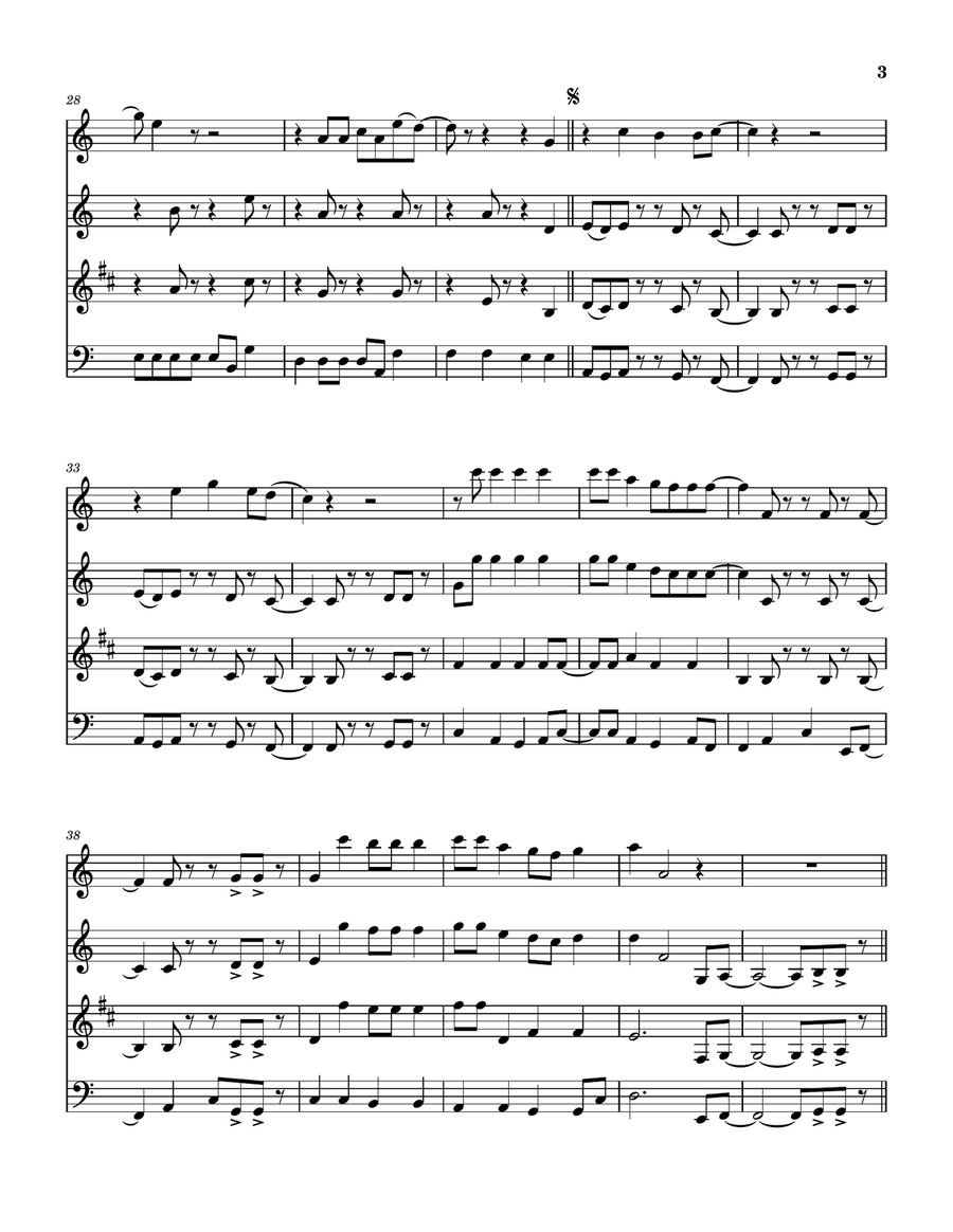 Burning For You Woodwind Quartet scores gallery preview page 4