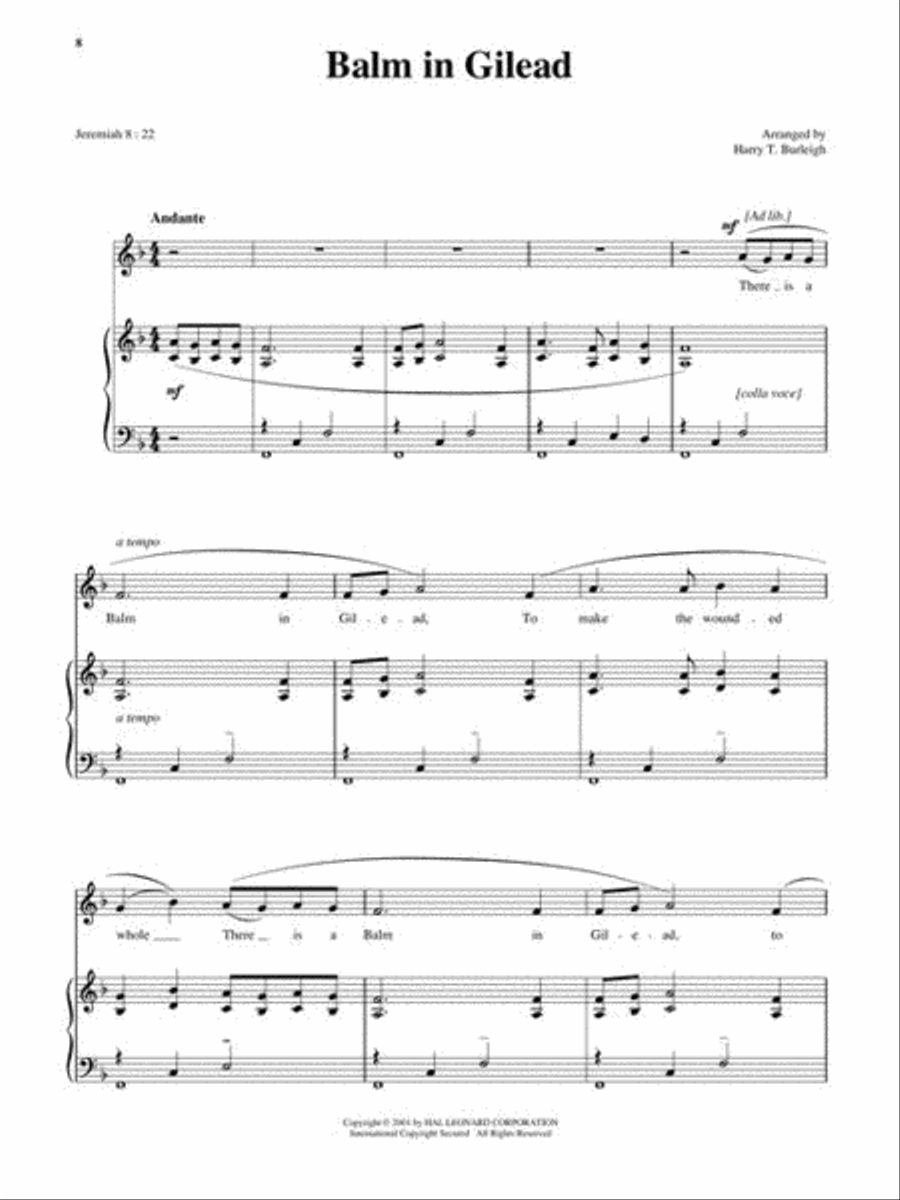 25 Spirituals Arranged by Harry T. Burleigh Low Voice scores gallery preview page 6