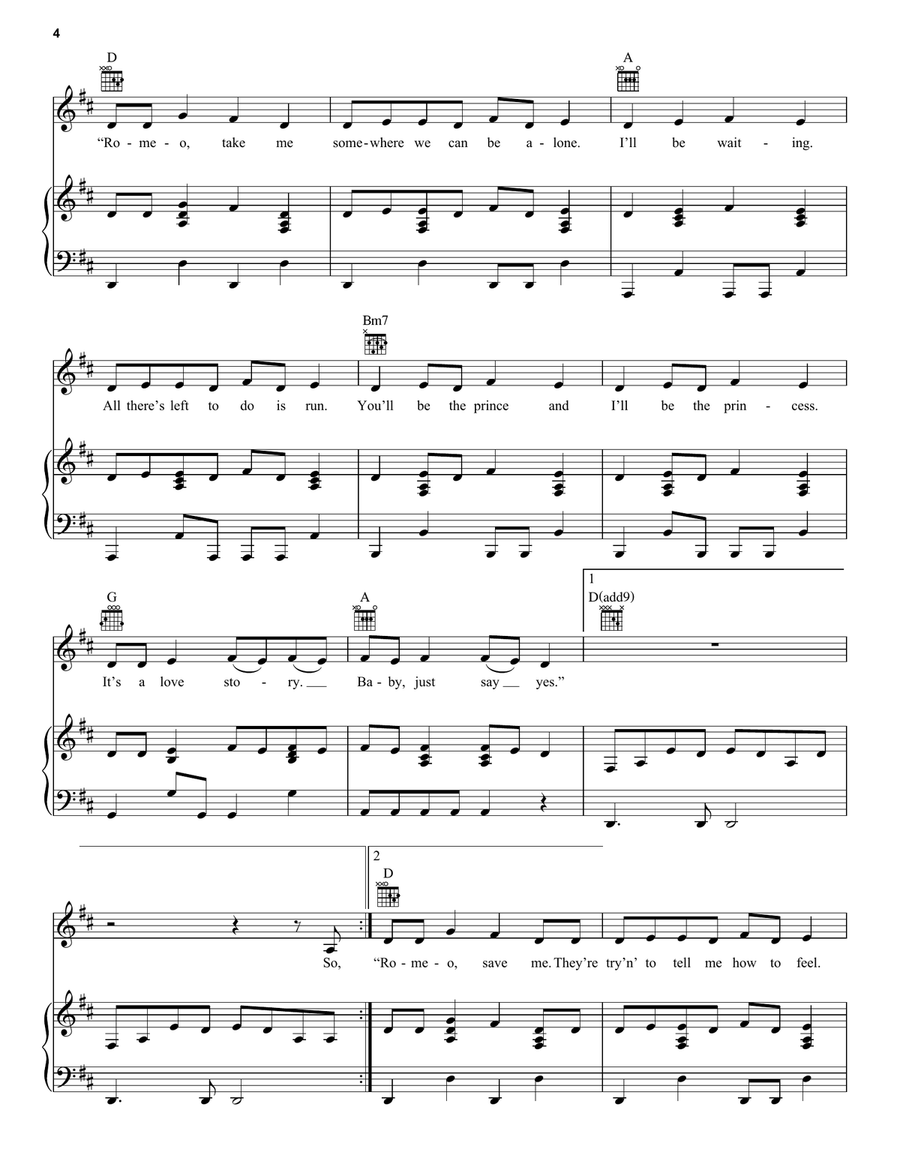 Love Story Acoustic Guitar scores gallery preview page 4