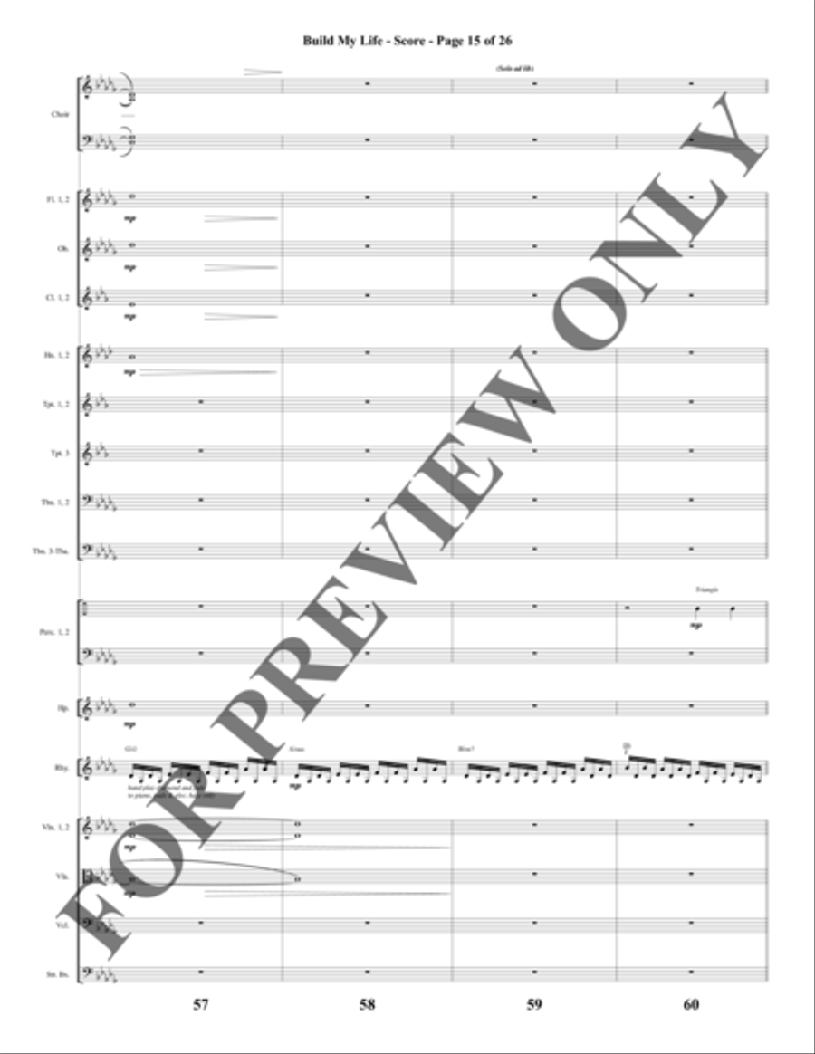 Build My Life - Orchestration Choir scores gallery preview page 16