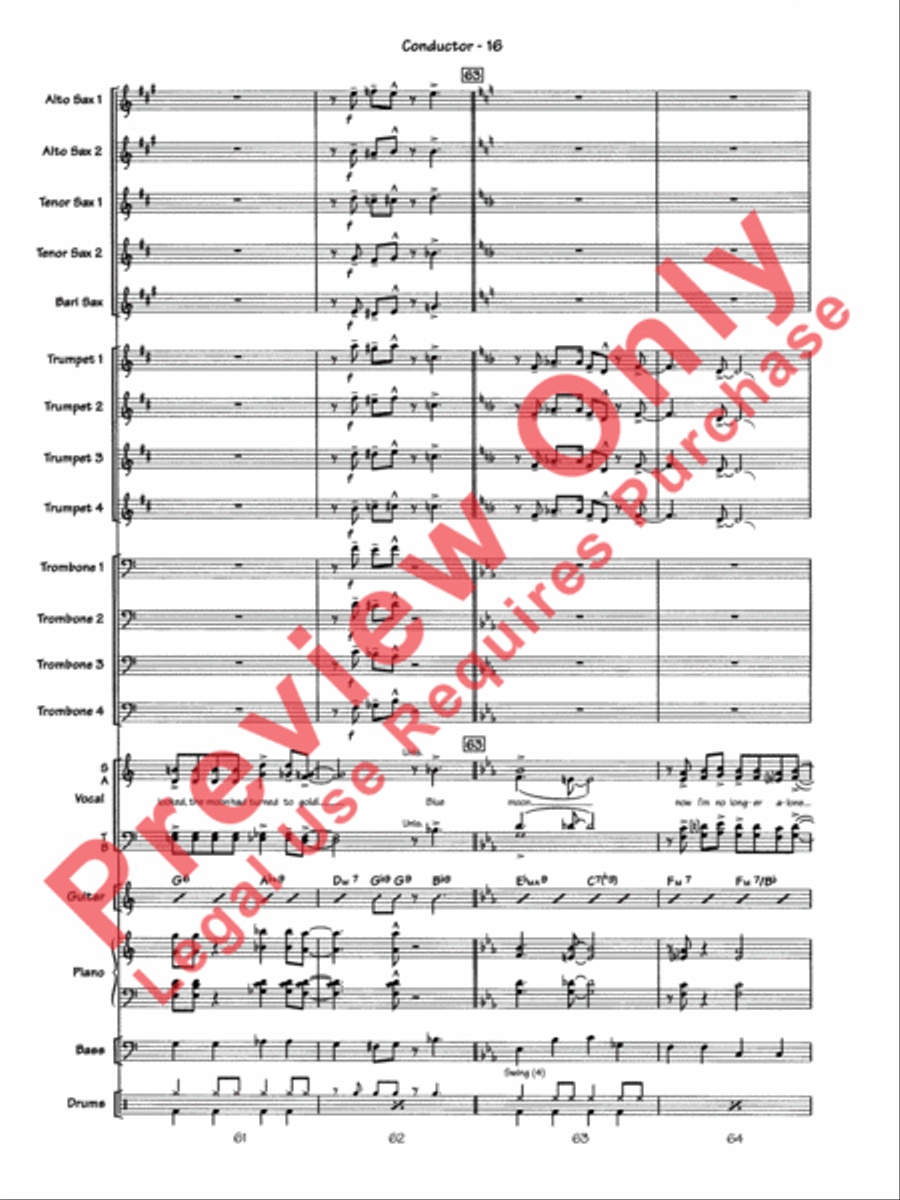 Blue Moon Jazz Ensemble scores gallery preview page 19