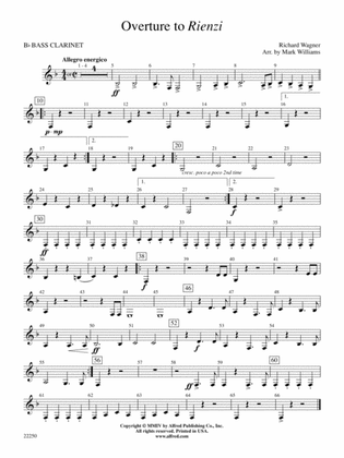 Overture to Rienzi: B-flat Bass Clarinet