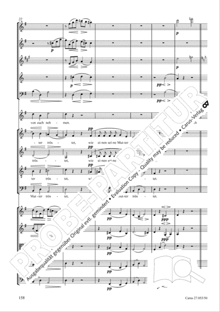 Ein Deutsches Requiem (German Requiem) 4-Part scores gallery preview page 165