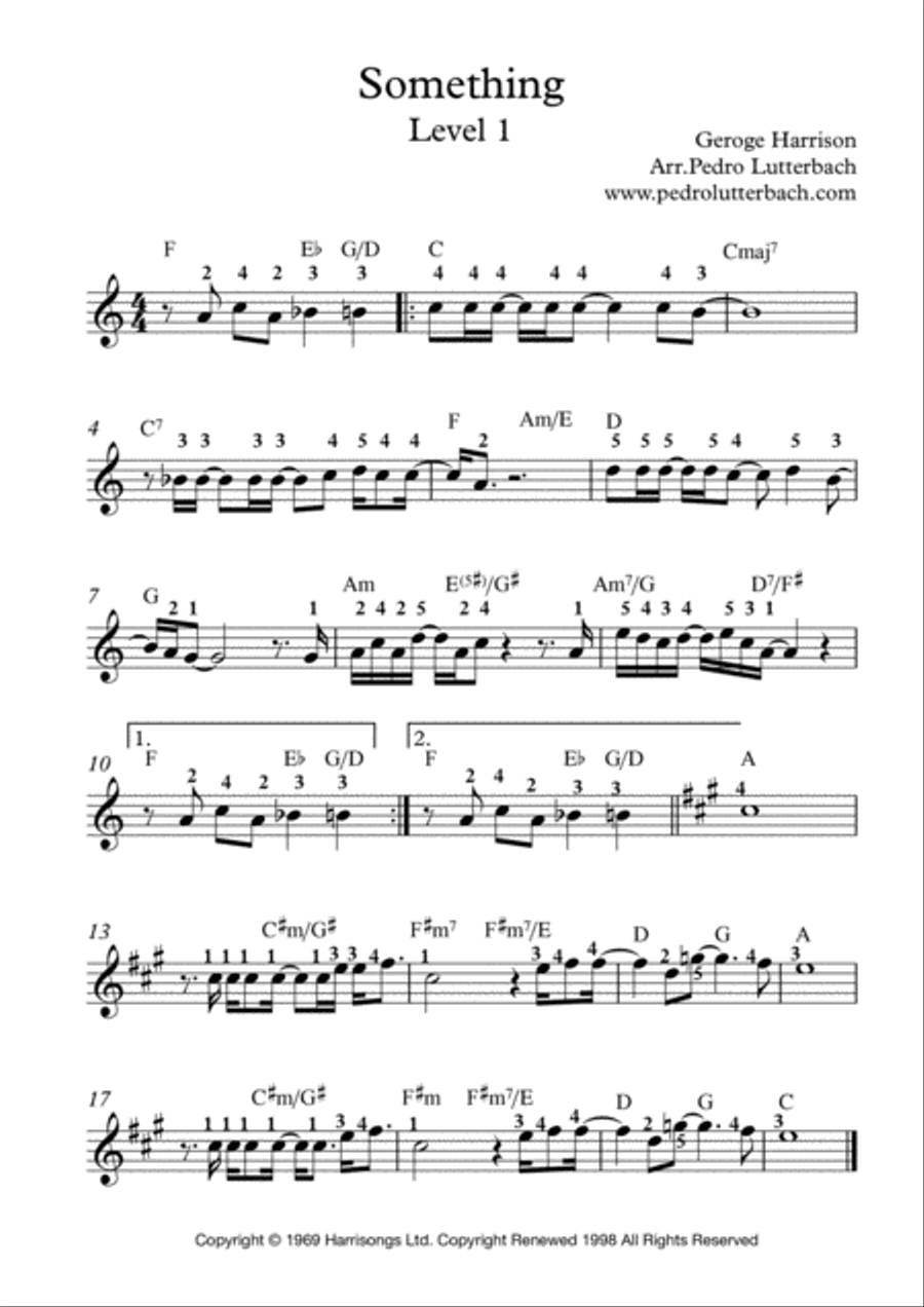 Something Something Easy Piano scores gallery preview page 1