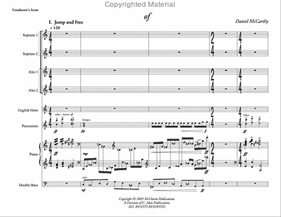 Song of Summer (choral score) SSAA scores gallery preview page 2