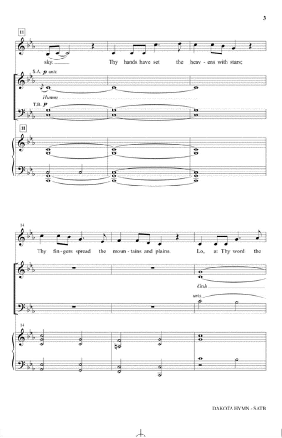 Dakota Hymn 4-Part scores gallery preview page 2
