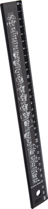 Line of notes Ruler 30 cm black