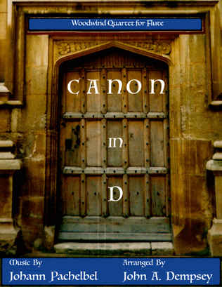 Book cover for Canon in D (in G major): Flute Quartet