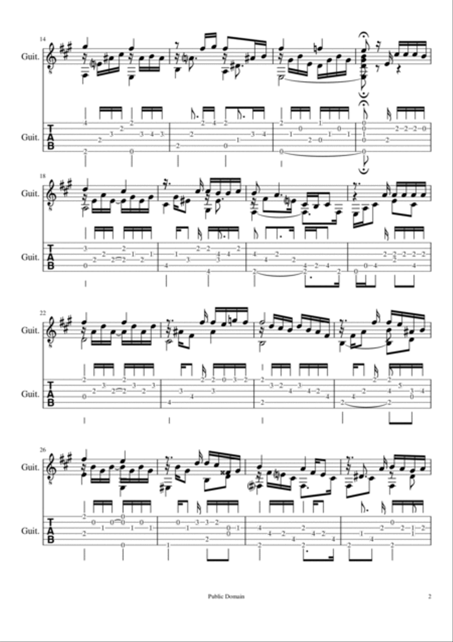 El día que me quieras El día que me quieras Guitar Tablature scores gallery preview page 3